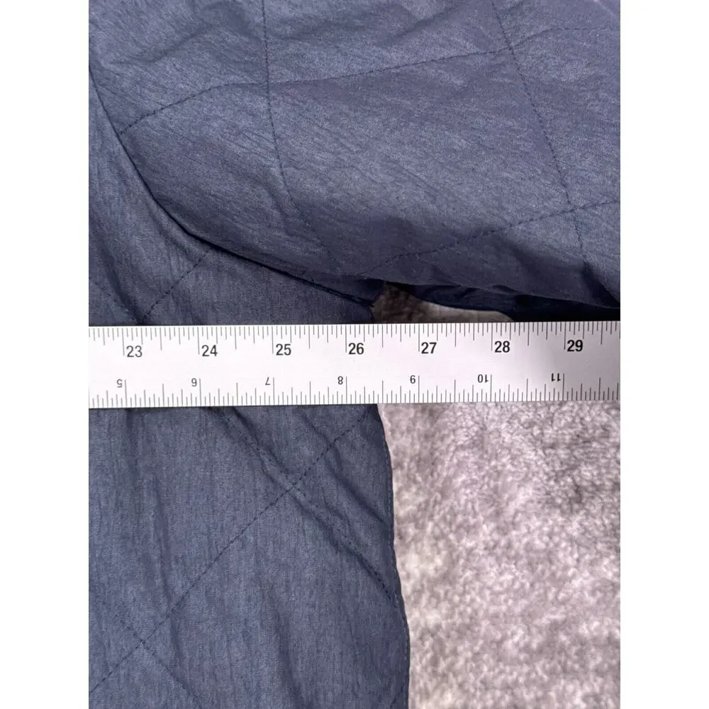 Levis Made & Crafted Coat XL Indigo Blue Quilted Reversible Sherpa Fleece Jacket